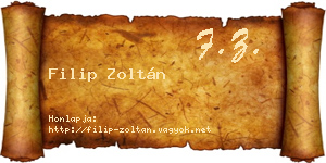 Filip Zoltán névjegykártya