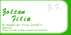 zoltan filip business card
